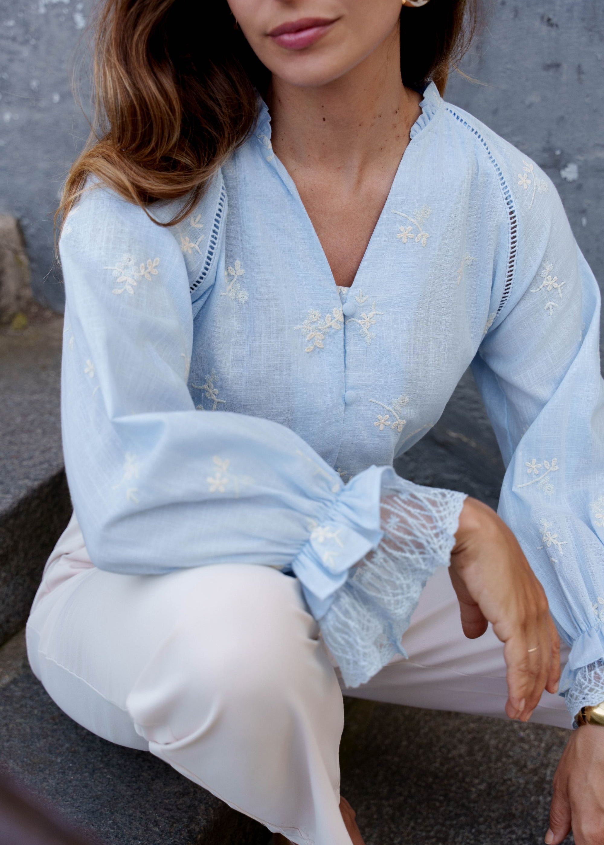 Blouse Aurore - Bleu ciel