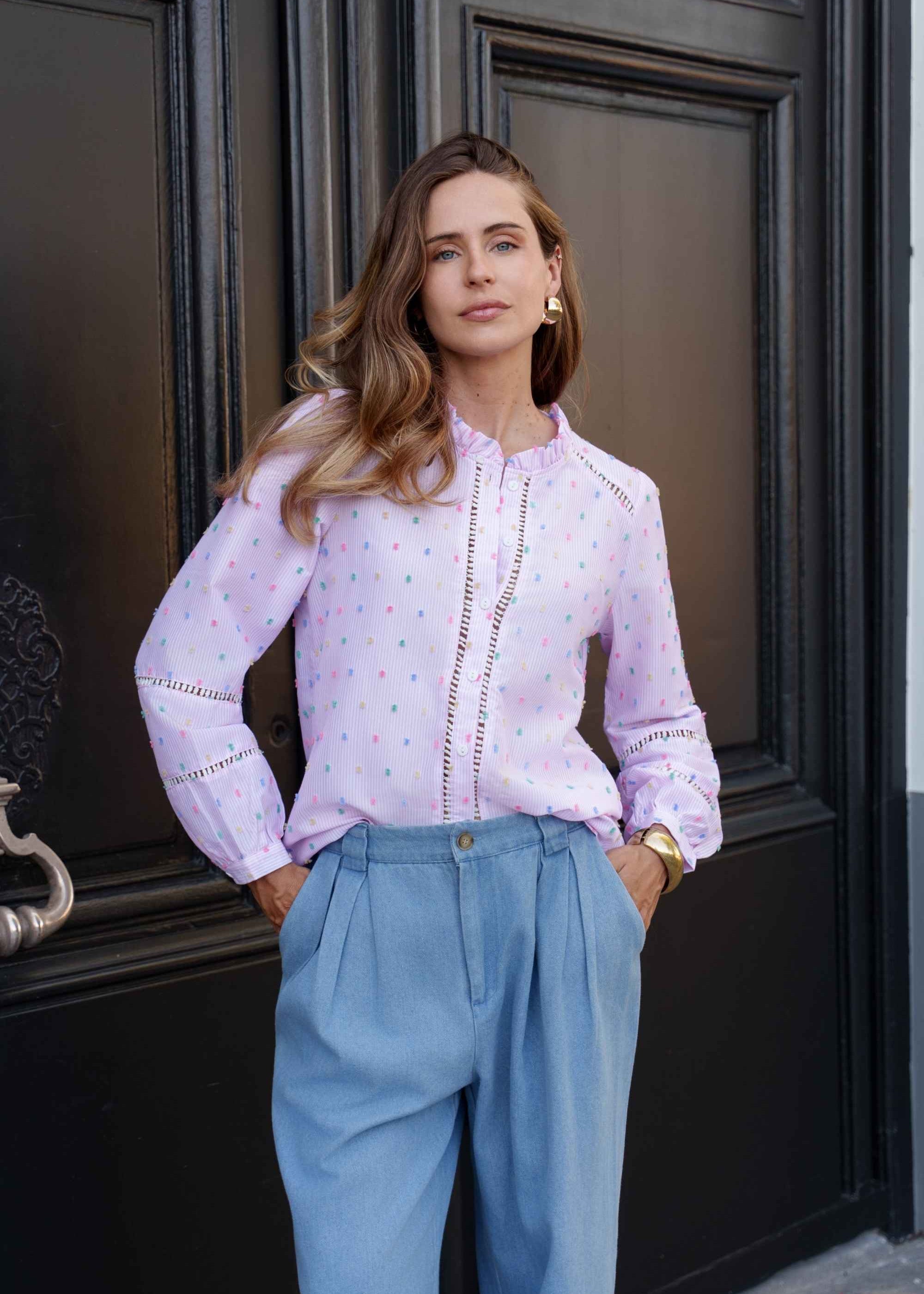 Blouse Romane - Rose