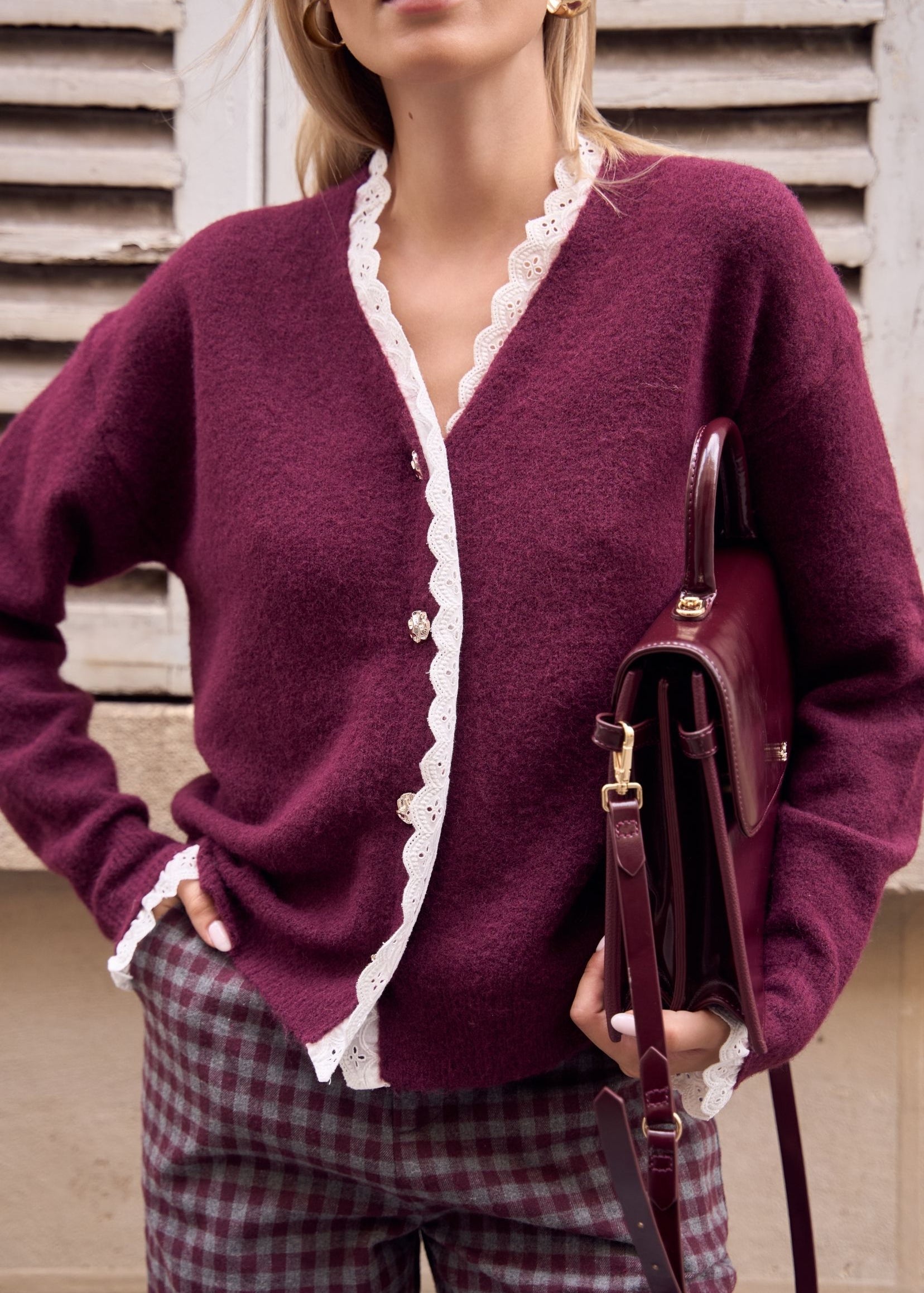 Cardigan Lou - Bordeaux