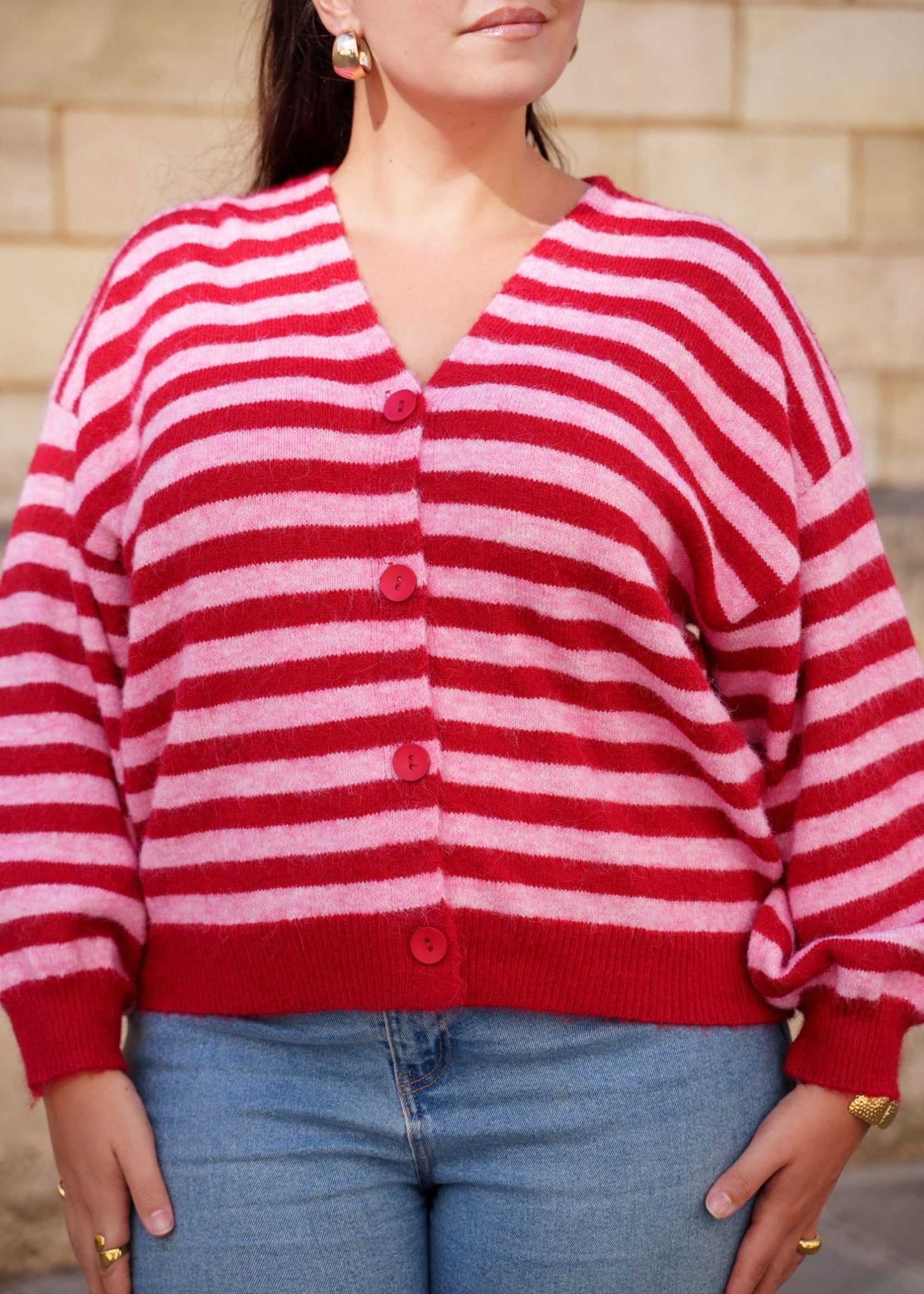 Cardigan Eugénie - Rouge